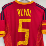 2002/04 SPAIN PUYOL #5 HOME SHIRT (S) ADIDAS