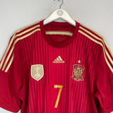 2013/15 SPAIN DAVID VILLA #7 HOME SHIRT (XL) ADIDAS