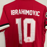 2017/18 MANCHESTER UNITED IBRAHIMOVIC #10 C/L HOME SHIRT (M) ADIDAS