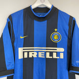 2000/01 INTER MILAN RONALDO #9 HOME SHIRT (XL) NIKE