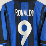 2000/01 INTER MILAN RONALDO #9 HOME SHIRT (XL) NIKE