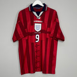 1997/99 ENGLAND SHEARER #9 AWAY SHIRT (XL) UMBRO