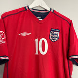 2002/04 ENGLAND OWEN #10 AWAY SHIRT (L) UMBRO