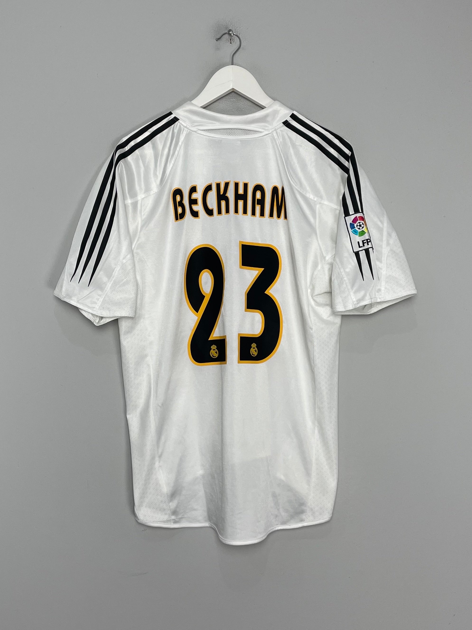 2004/05 REAL MADRID BECKHAM #23 HOME SHIRT (L) ADIDAS