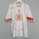 2004/06 NETHERLANDS V.NISTELROOY #10 AWAY SHIRT (L) NIKE