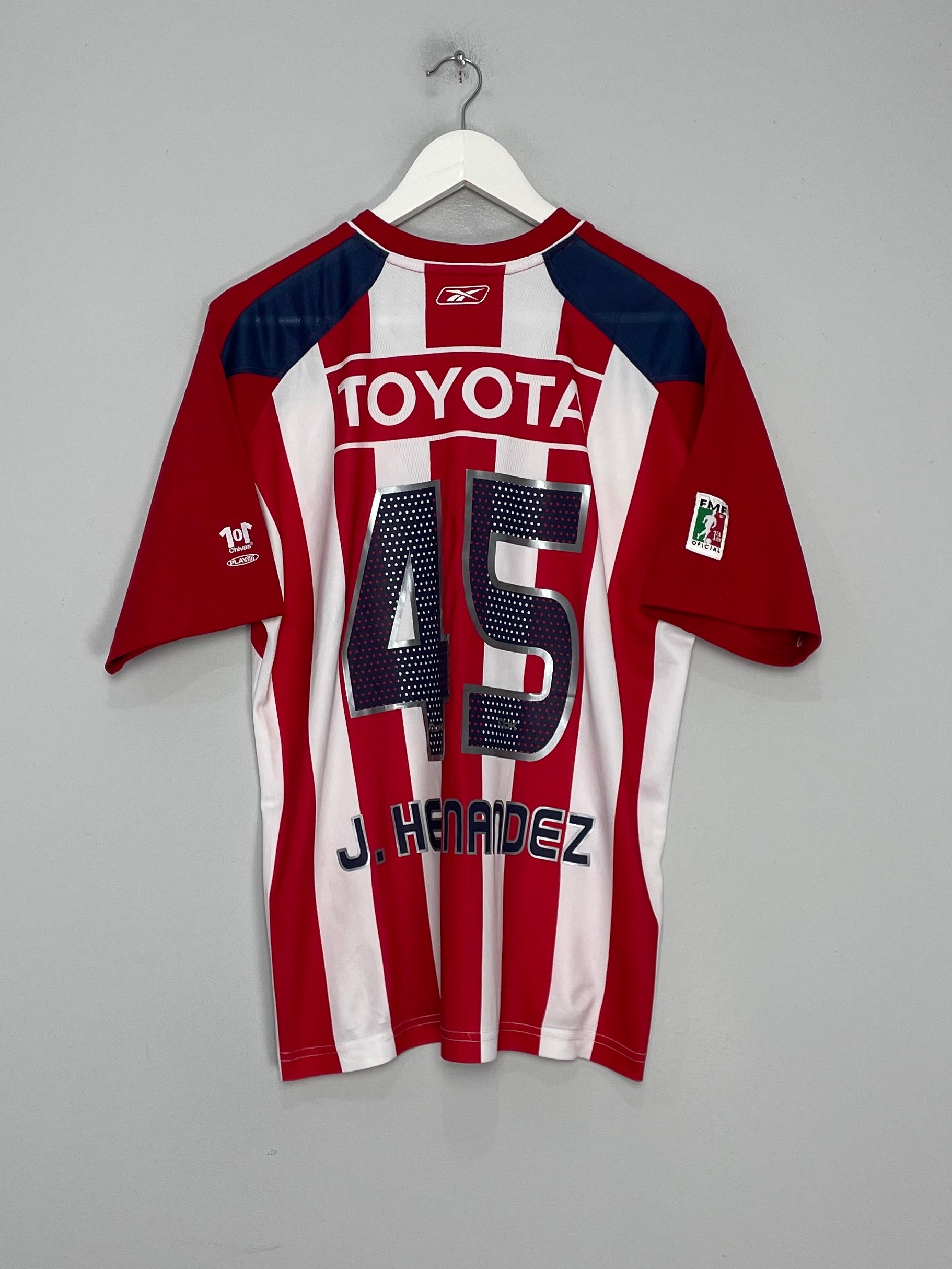 2006/07 CHIVAS GUADALAJARA J.HERNANDEZ #45 HOME SHIRT (S) REEBOK