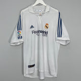 2001/02 REAL MADRID ZIDANE #5 HOME SHIRT (XL) ADIDAS