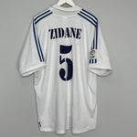 2001/02 REAL MADRID ZIDANE #5 HOME SHIRT (XL) ADIDAS