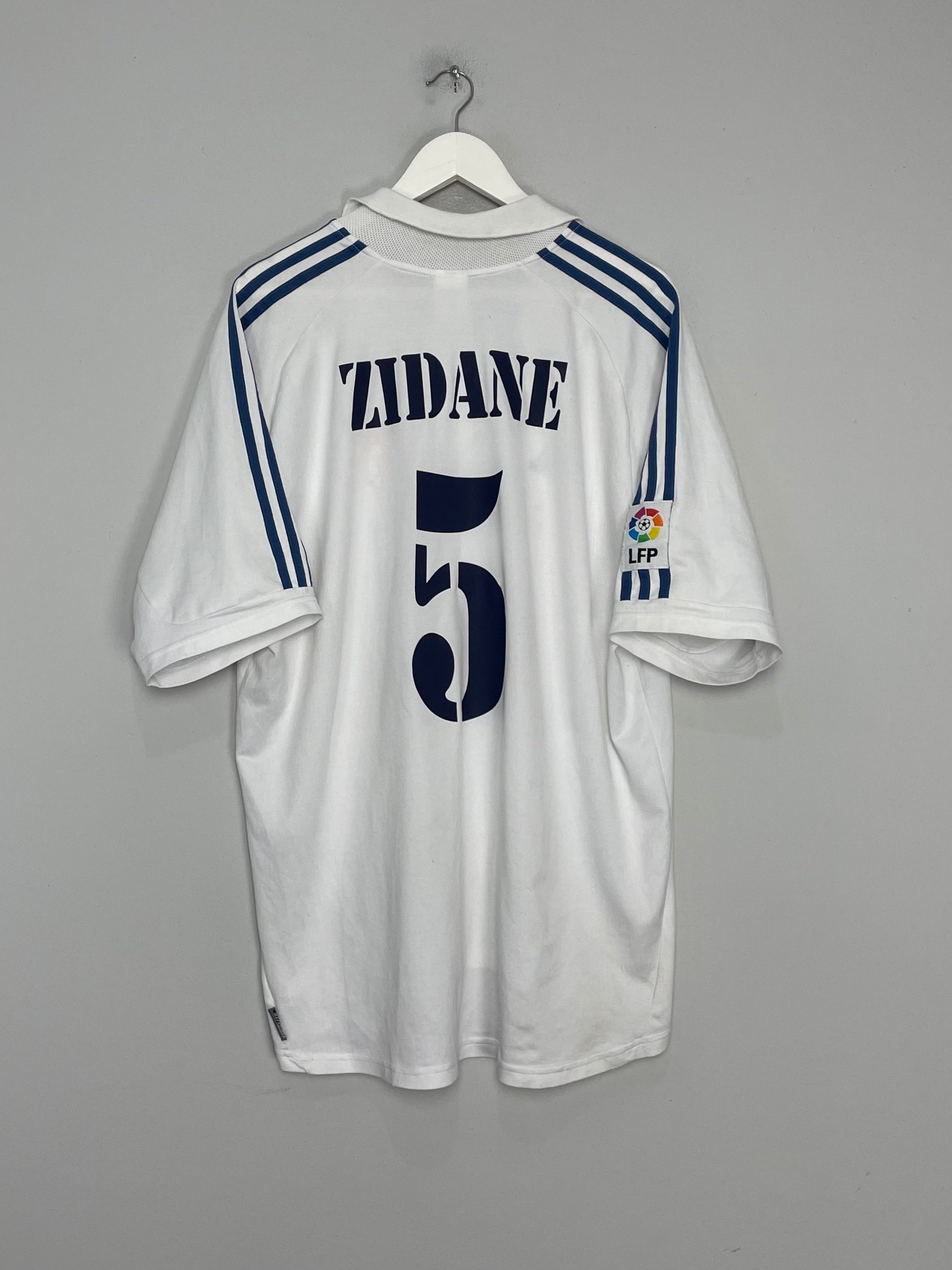 2001/02 REAL MADRID ZIDANE #5 HOME SHIRT (XL) ADIDAS