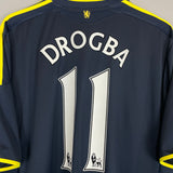 2009/10 CHELSEA DROGBA #11 AWAY SHIRT (XL) ADIDAS