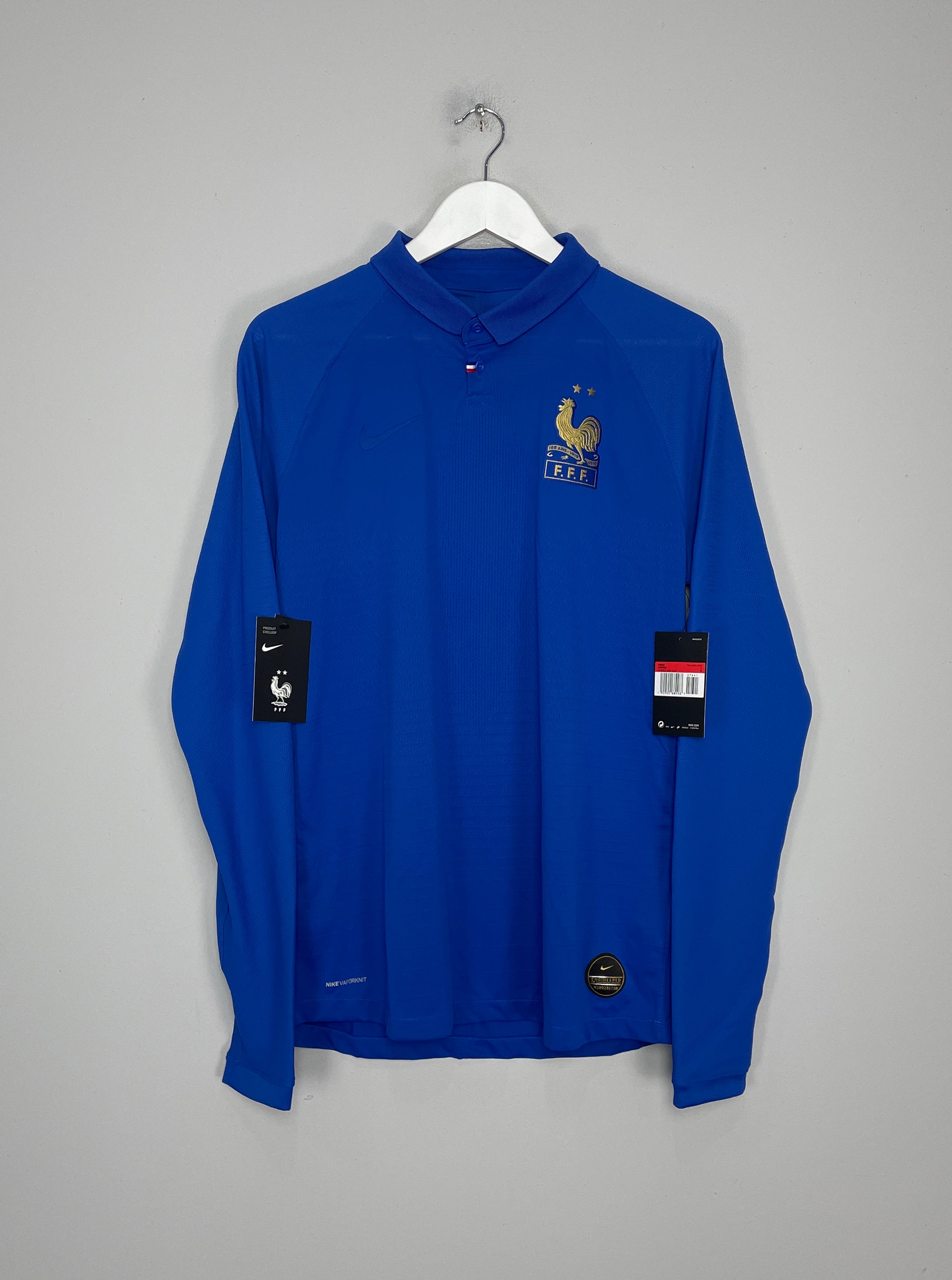 2019 FRANCE L/S CENTENARY VAPORKNIT HOME SHIRT (L) NIKE