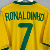 2000/02 BRAZIL RONALDINHO #7 HOME SHIRT (M) NIKE