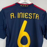 2010/11 SPAIN INIESTA #6 AWAY SHIRT (S) ADIDAS