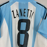 2002/04 ARGENTINA ZANETTI #8 HOME SHIRT (L) ADIDAS