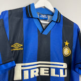 1995/96 INTER MILAN HOME SHIRT (M) UMBRO