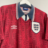 1994/95 ENGLAND AWAY SHIRT (L) UMBRO