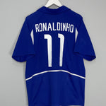 2002/04 BRAZIL RONALDINHO #11 AWAY SHIRT (L) NIKE