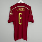 2014/15 SPAIN A.INIESTA #6 HOME SHIRT (M) ADIDAS