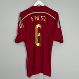 2014/15 SPAIN A.INIESTA #6 HOME SHIRT (M) ADIDAS