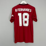 2019/20 MANCHESTER UNITED FERNANDES #18 HOME SHIRT (M) ADIDAS