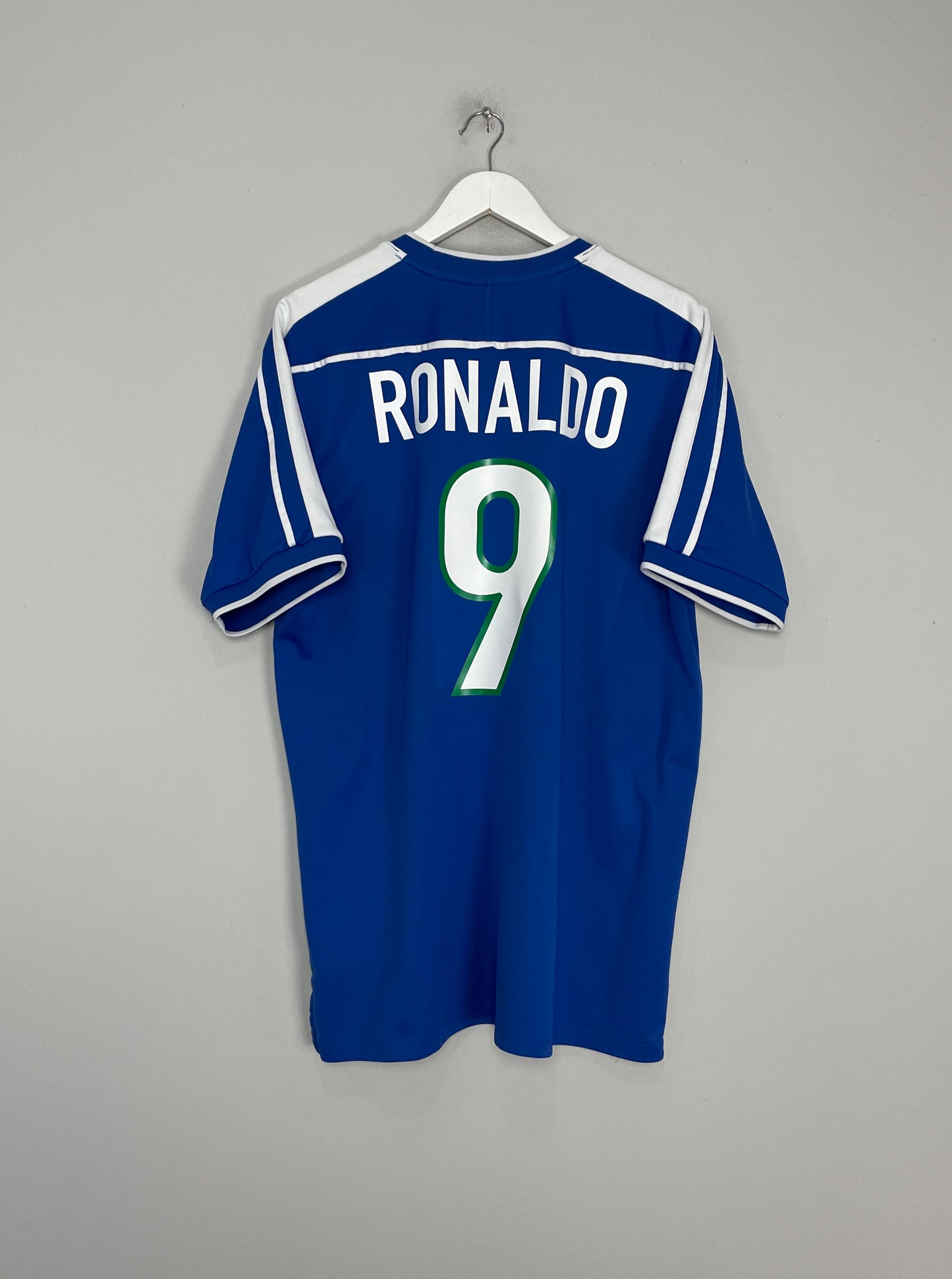 BRAZIL NATIONAL TEAM 1997/1998 HOME FOOTBALL SHIRT JERSEY #9 RONALDO NIKE  SZ XL