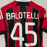 2012/13 AC MILAN BALOTELLI #45 HOME SHIRT (S) ADIDAS