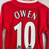 2002/04 LIVERPOOL OWEN #10 L/S HOME SHIRT (XS) REEBOK