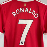 2021/22 MANCHESTER UNITED RONALDO #7 HOME SHIRT (M) ADIDAS