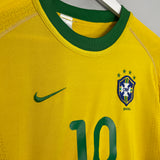 2000/02 BRAZIL RIVALDO #10 HOME SHIRT (M) NIKE