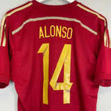 2013/15 SPAIN ALONSO #14 HOME SHIRT (M) ADIDAS