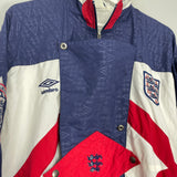 1990/92 ENGLAND TRACK JACKET (M) UMBRO