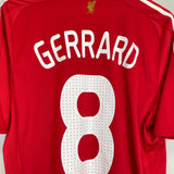 2008/10 LIVERPOOL GERRARD #8 HOME SHIRT (L) ADIDAS