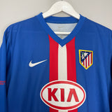 2010/11 ATLETICO MADRID SIMAO #11 *PLAYER ISSUE* L/S AWAY SHIRT (L) NIKE