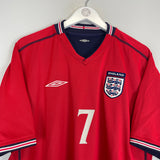 2002/04 ENGLAND BECKHAM #7 AWAY SHIRT (XXL) UMBRO