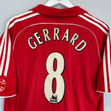 2006/08 LIVERPOOL GERRARD #8 HOME SHIRT (L) ADIDAS