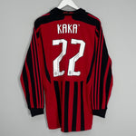 2007/08 AC MILAN KAKA #22 L/S HOME SHIRT (M) ADIDAS