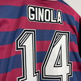 1995/96 NEWCASTLE UNITED GINOLA #14 AWAY SHIRT (L) ADIDAS