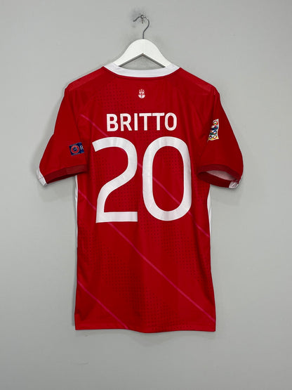 2018/20 GIBRALTAR BRITTO #20 *MATCH ISSUE* HOME SHIRT (M) LEGEA