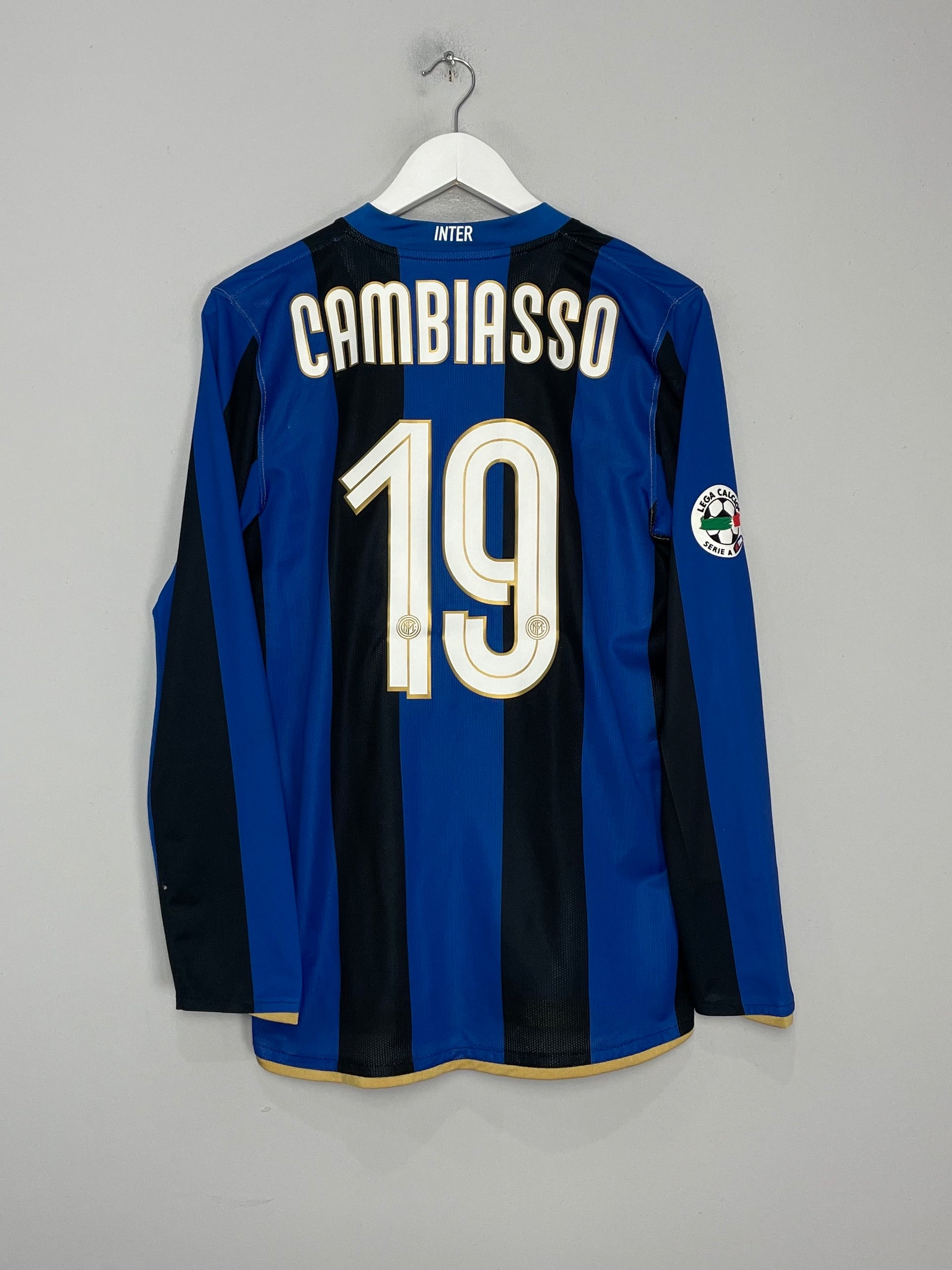 2008/09 INTER MILAN CAMBIASSO #19 L/S HOME SHIRT (M) NIKE