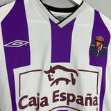 2001/02 REAL VALLADOLID BLANCO #11 HOME SHIRT (M) UMBRO