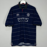 1999/00 MANCHESTER UNITED STAM #6 AWAY SHIRT (L) UMBRO