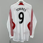 2007/08 LIVERPOOL TORRES #9 *BNWT* L/S AWAY SHIRT (L) ADIDAS