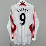 2007/08 LIVERPOOL TORRES #9 *BNWT* L/S AWAY SHIRT (L) ADIDAS