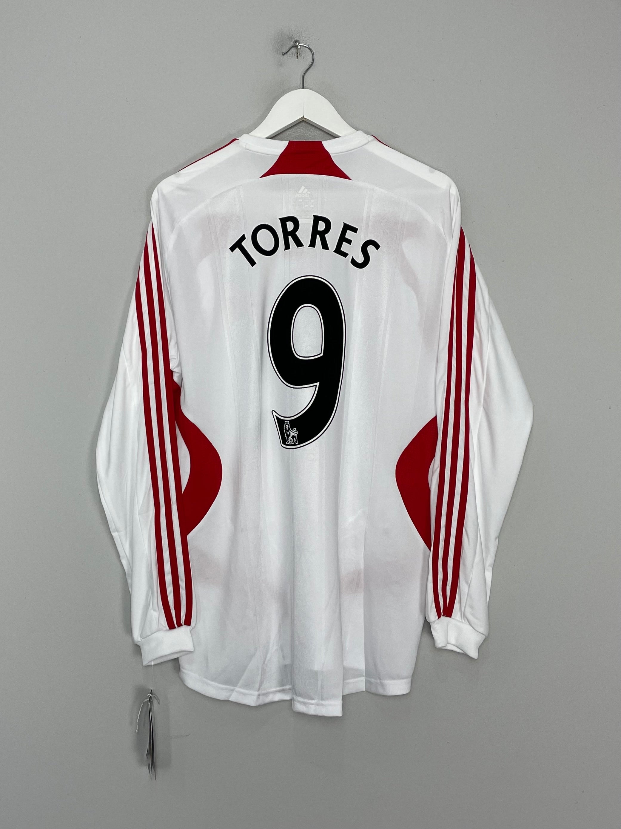 2007/08 LIVERPOOL TORRES #9 *BNWT* L/S AWAY SHIRT (L) ADIDAS