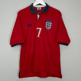 1999/01 ENGLAND BECKHAM #7 AWAY SHIRT (M) UMBRO