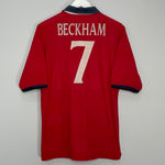 1999/01 ENGLAND BECKHAM #7 AWAY SHIRT (M) UMBRO