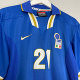 1996/97 ITALY ZOLA #21 HOME SHIRT (M) NIKE