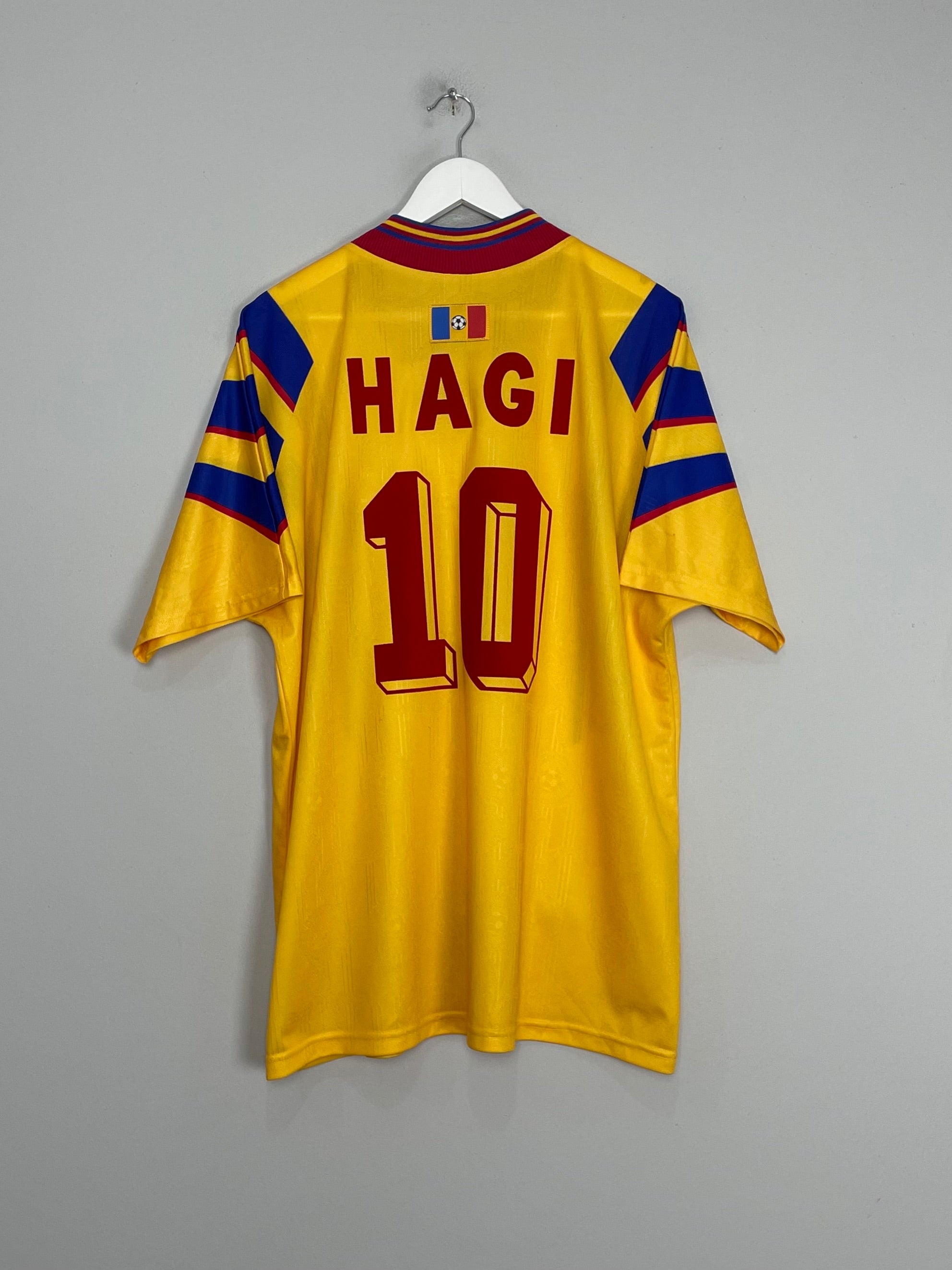 1996 ROMANIA HAGI #10 HOME SHIRT (XL) ADIDAS