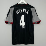 2002/04 LIVERPOOL HYPIA #4 AWAY SHIRT (M) REEBOK