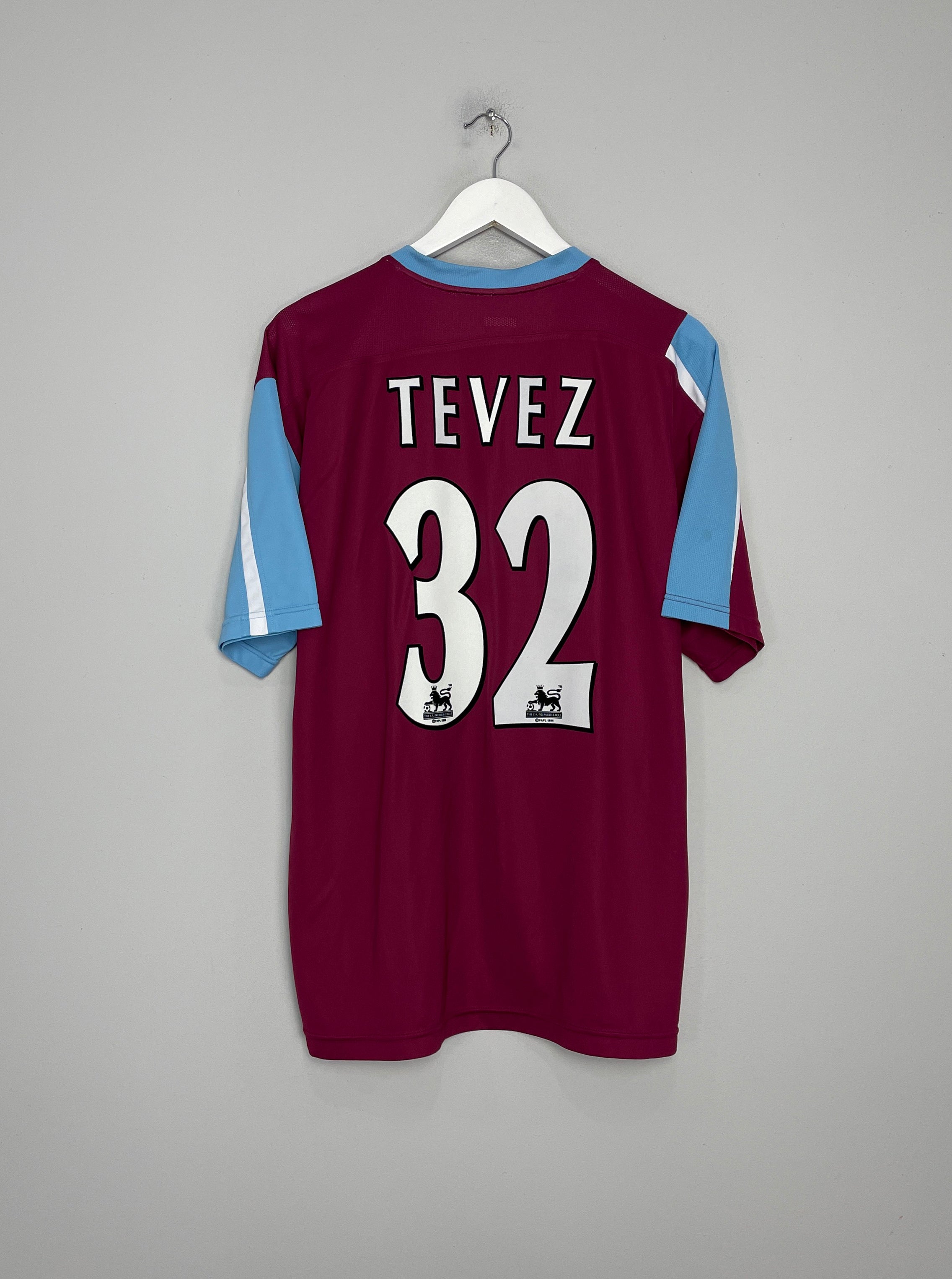 2005/06 WEST HAM TEVEZ #32 HOME SHIRT (L) REEBOK